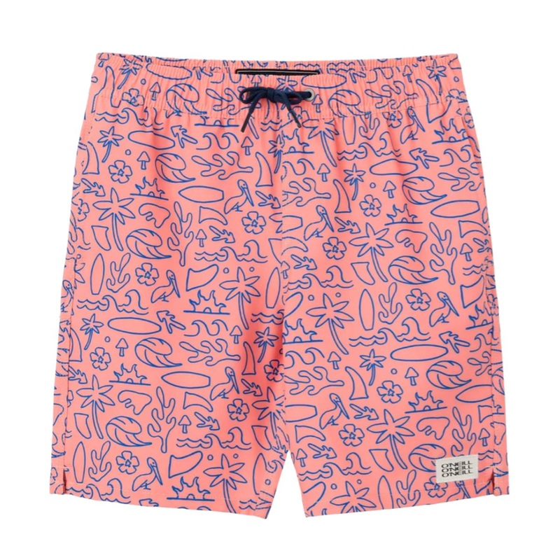 O'Neill Hermosa E-Waist 16" Boardshorts in Coral
