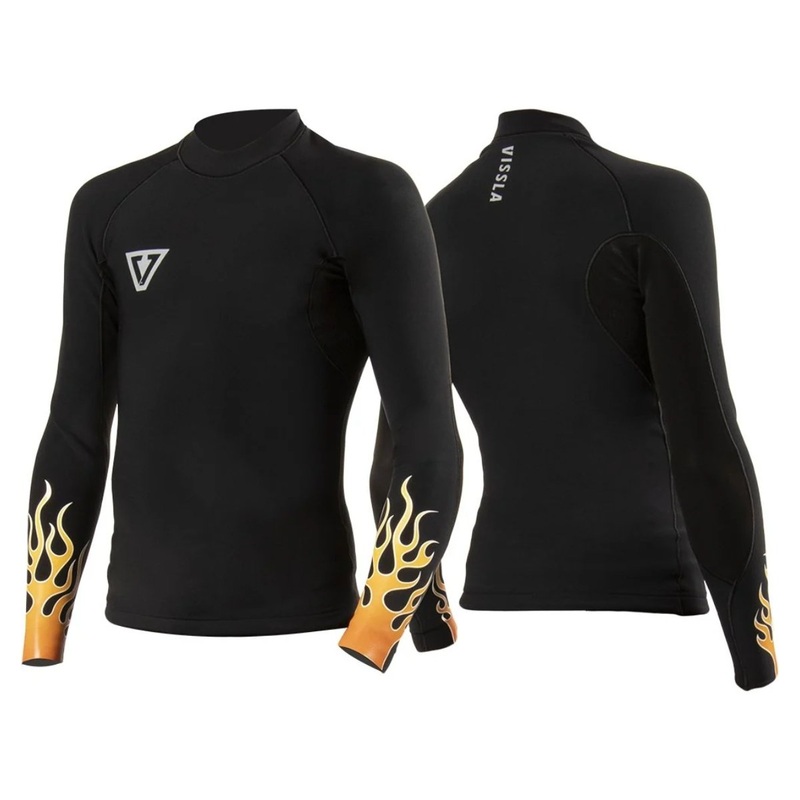 Vissla High Fire Boys 1MM Long Sleeve Jacket in Black