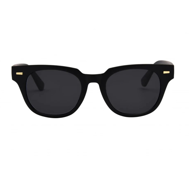 I-Sea Lido Sunglasses in Matte Black/Smoke