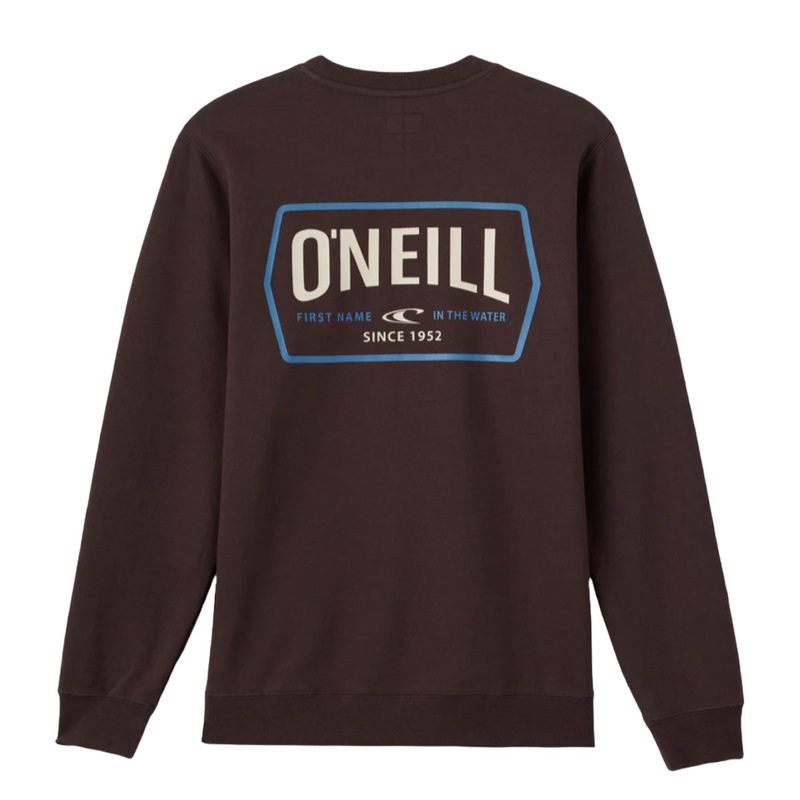 O'Neill Fifty Two Crew Pullover in Seal Brown