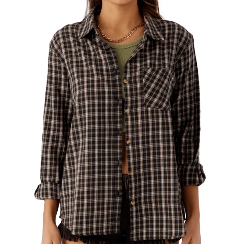O'Neill Logan Flannel in Chocolate