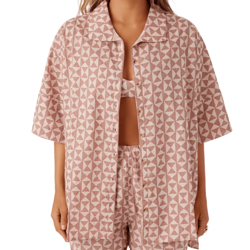 O'Neill Olivia Printed Shirt in Rose Dust