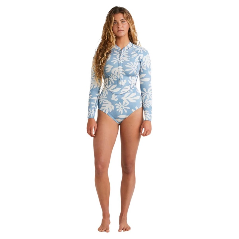 Billabong Salty Dayz Lite Long Sleeve Spring Suit in Blue Shadow