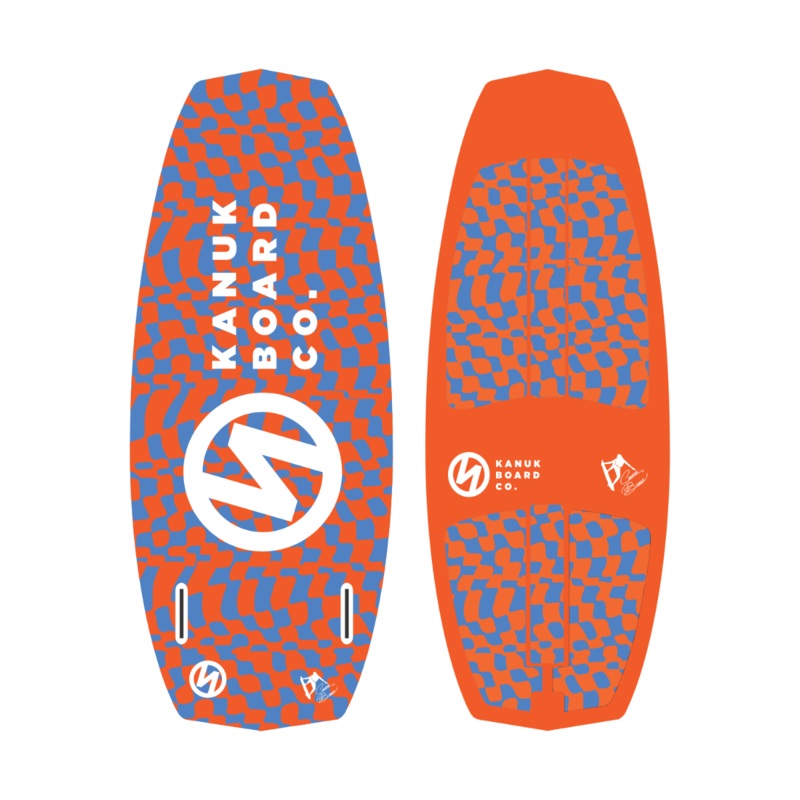 Kanuk Burnsy Pro Wakesurf Board in Orange Whip