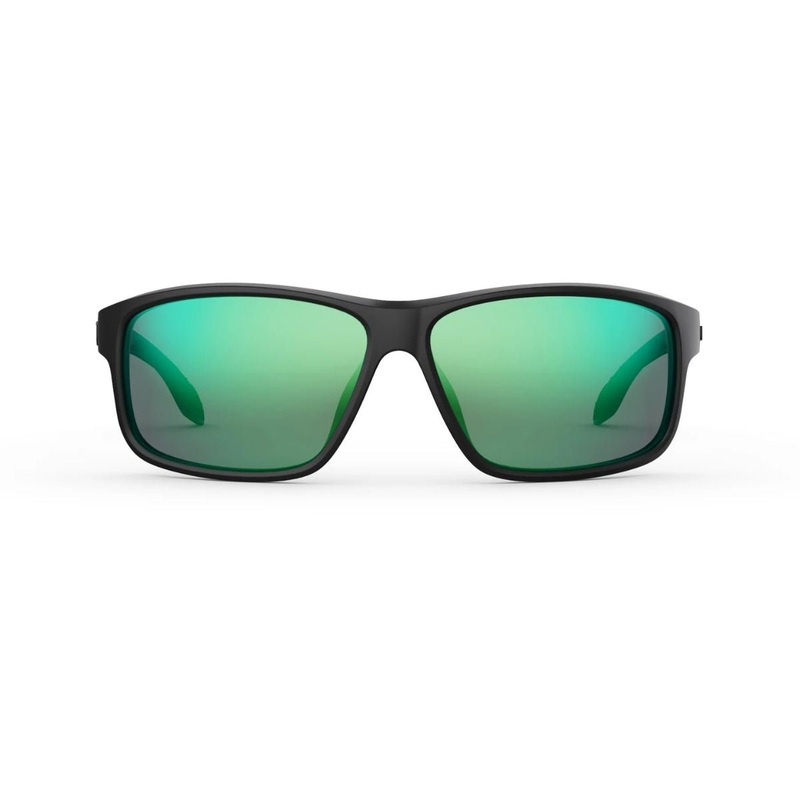Rheos Eddies Sunglasses in Gunmetal/Emerald