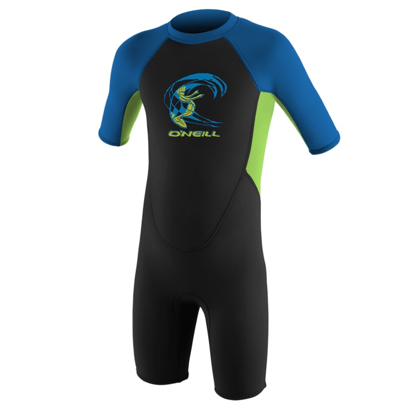 O'Neill Toddler Reactor-2 2mm BZ Spring Wetsuit in Black/Ocean/Slate