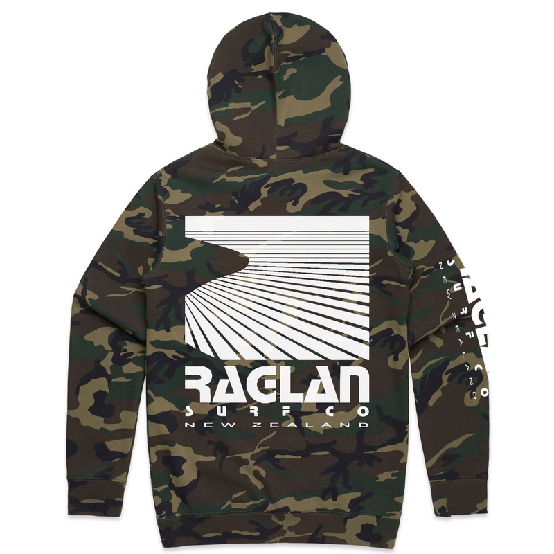 Raglan Surf Co Block Camo Pullover Hood