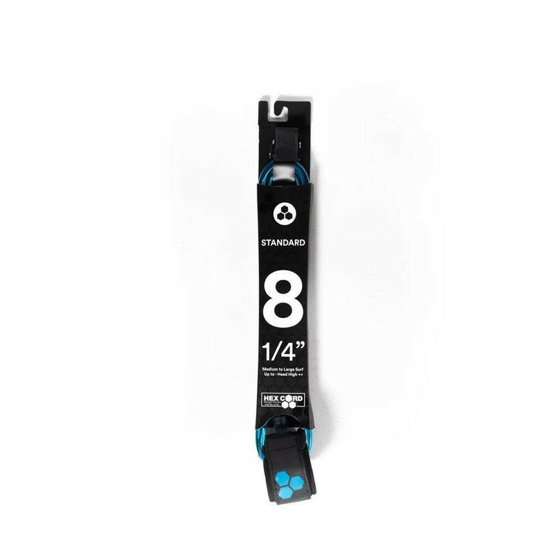 Channel Island Leash Hex Cord Std Blue 8.25