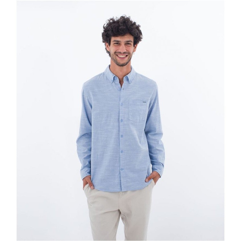 Hurley Shirt Long Sleeve Men O&O Stretch