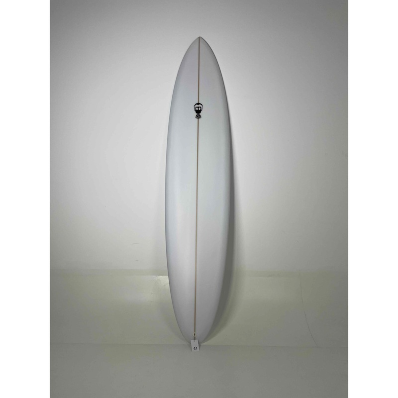 One Bad Egg (Standard) 8'2" x 21 1/4" X  3" - 57.10L, Round Pin, 3x  Single + 2 Boxes Futures Fin Boxes, PU [New] - ID:959375