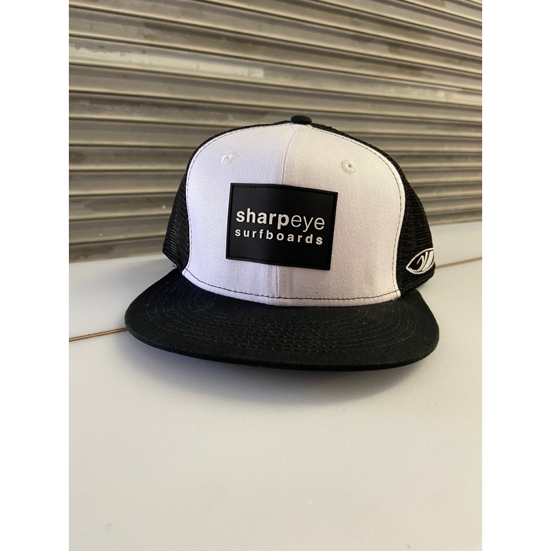 Sharp Eye Black and White trucker hat