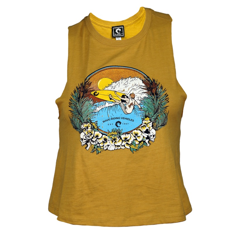 Lei Back Ladies Crop Tank Top