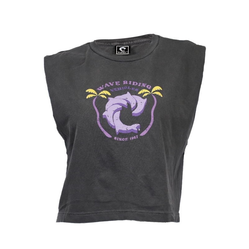 Ladies Purple Haze Crop Tank Top