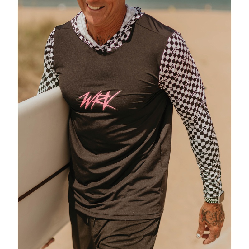 Checker Hooded L/S Lycra