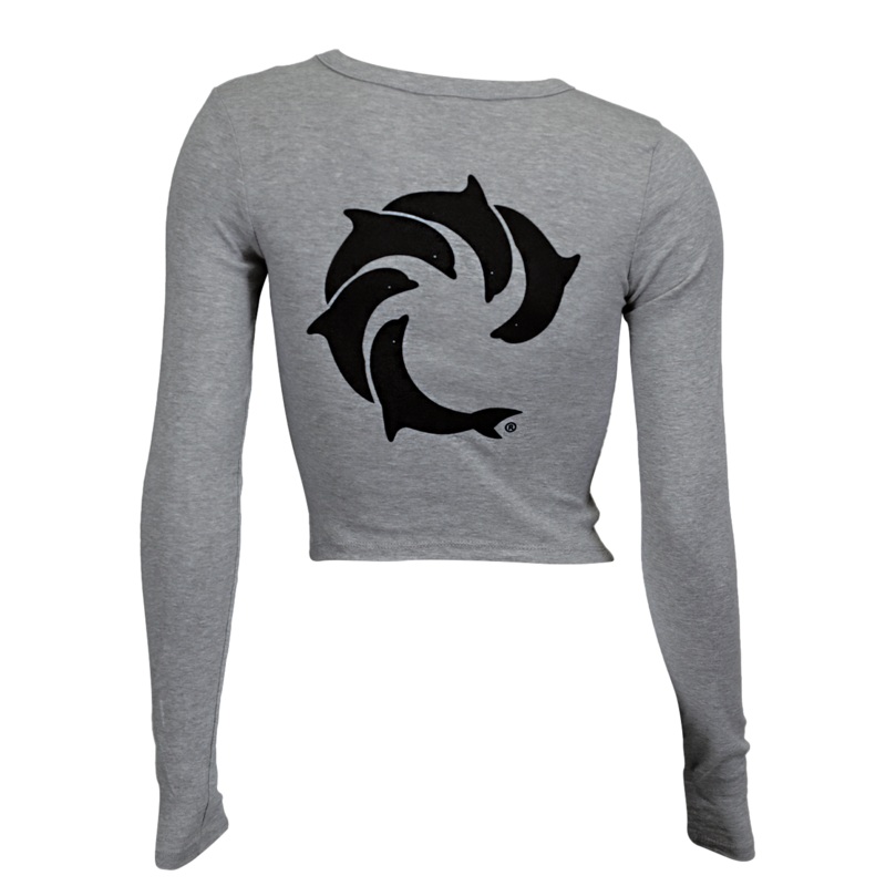 Solid Ladies Crop L/S T-Shirt