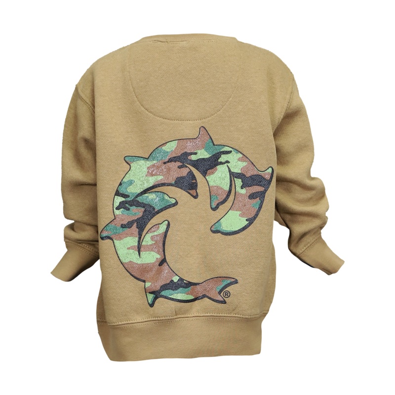 Camo Solid Toddler Crew Sweatshirt