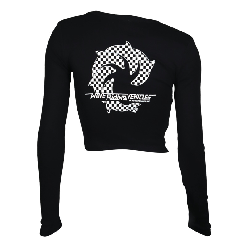 Checker Ladies Crop L/S T-Shirt