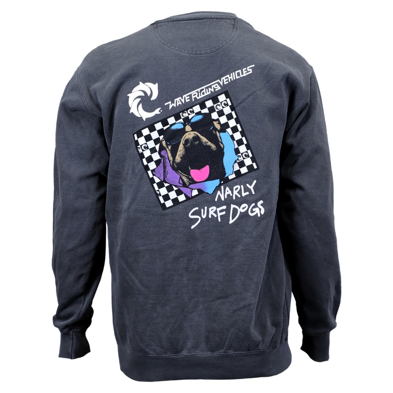 Checker Narly Dog Crew Sweatshirt