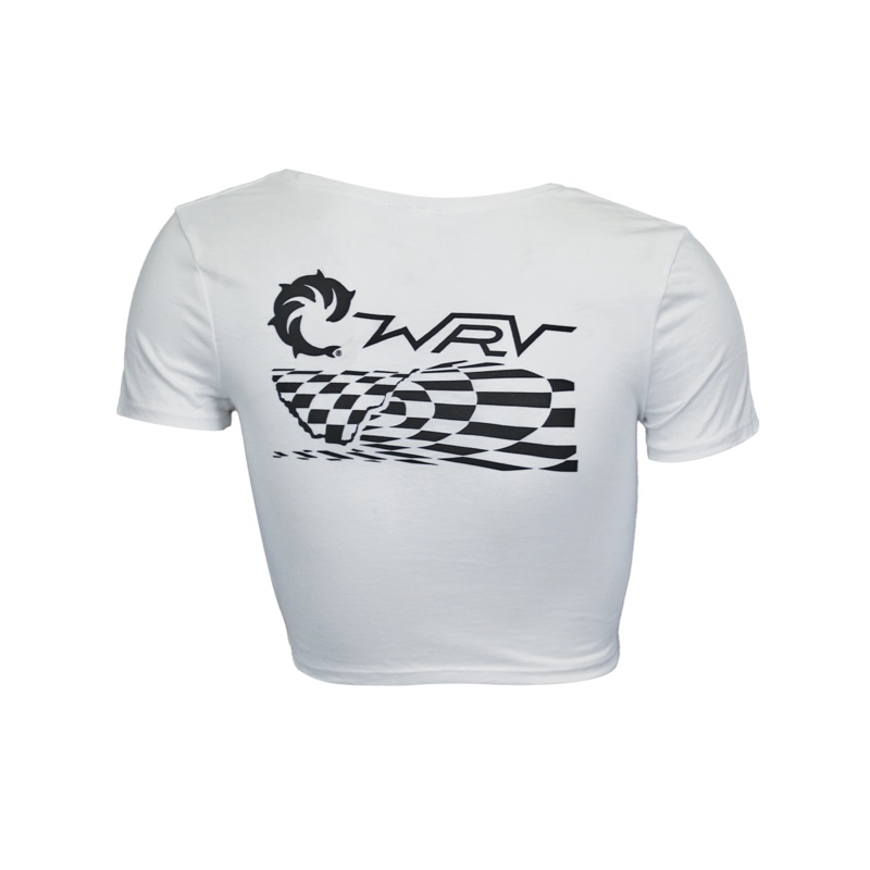 Checker Wave Ladies Crop S/S T-Shirt
