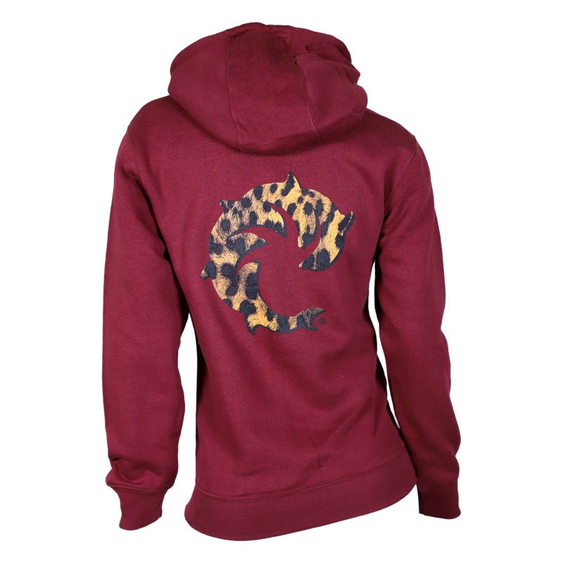 Cheetah Baby Ladies Zip Up Hooded Sweatshirt