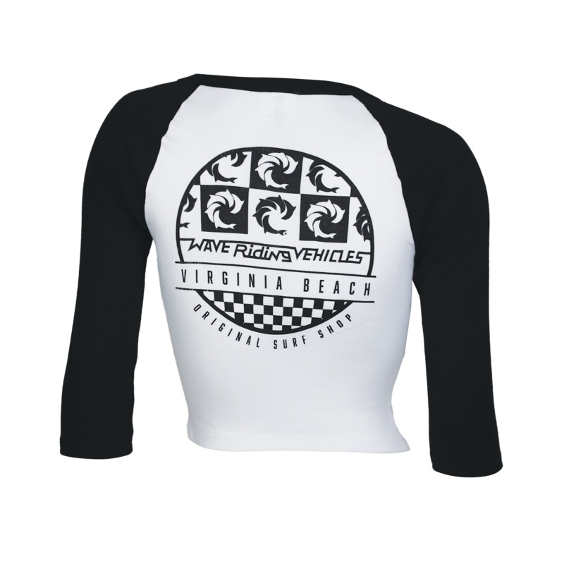 VB Wall Ladies Crop Raglan T-Shirt