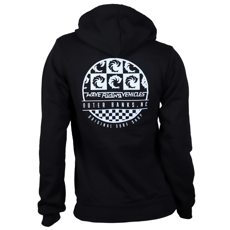 OBX Wall  Ladies Zip Hooded Sweatshirt