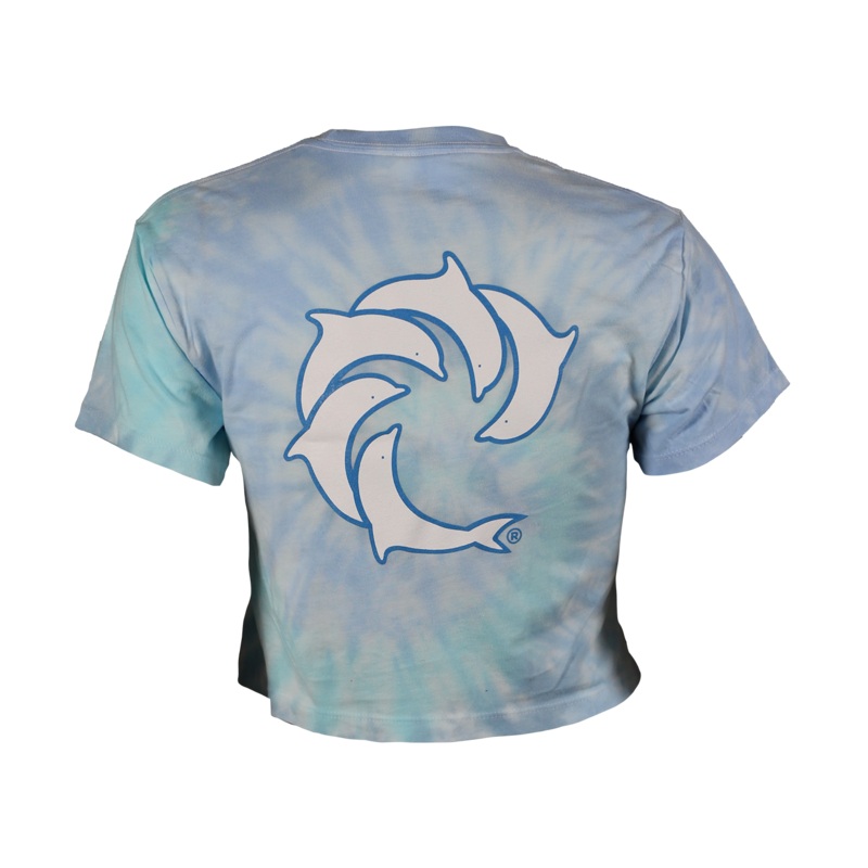 Pinline Ladies Tie Dye Crop S/S T-Shirt