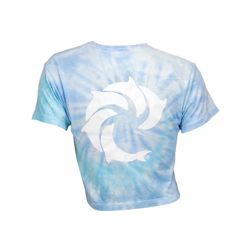 Solid Ladies Tie Die Crop S/S T-Shirt