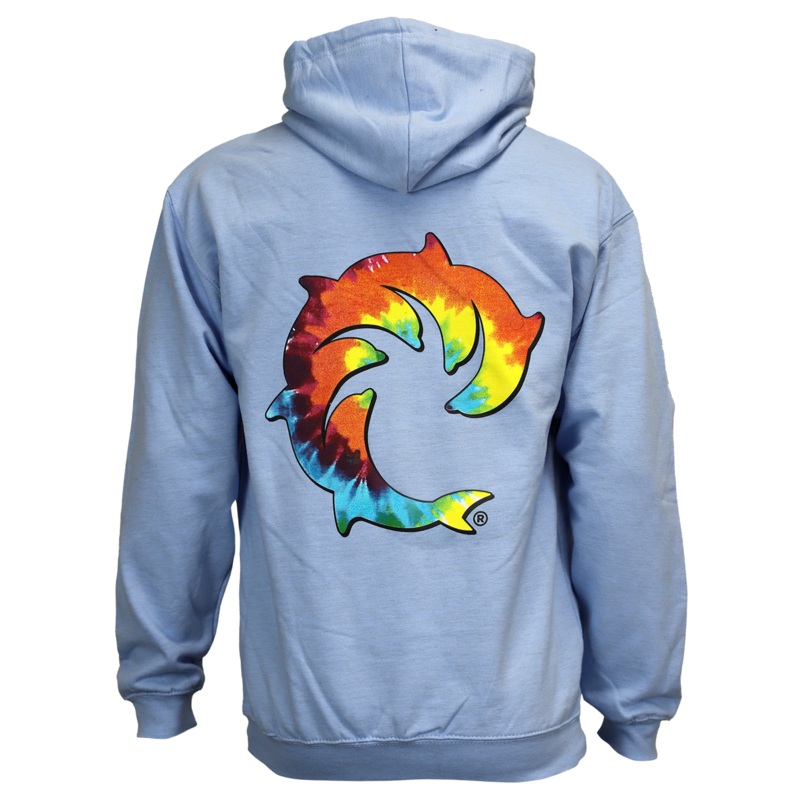 Tie Dye Solid P/O Hooded Sweatshirt