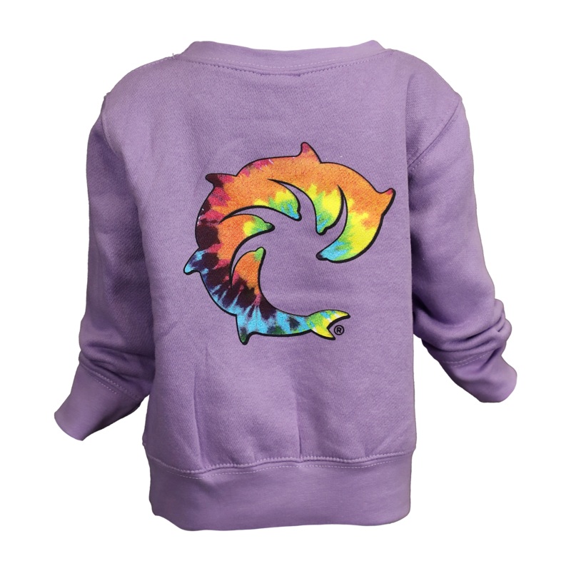 Tie Dye Solid Toddler Crew Sweatshirt