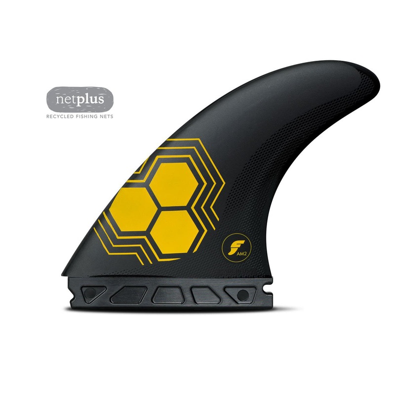 Futures - THRUSTER - AM2 Alpha Series Carbon/Yellow - Large