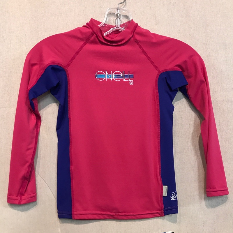 Youth Girls Rashies O'Neill 4176 Skins L/S CrewAX7-Wtrmln/Cobalt/Wtrmln