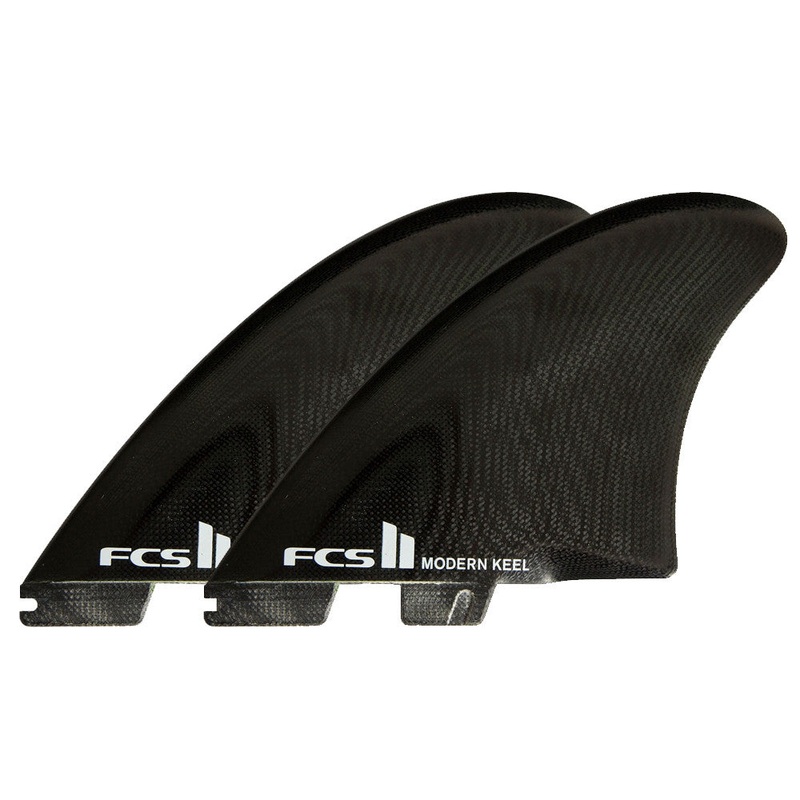 FCS II TWIN - Modern Keel PG Twin Retail Fins - Black