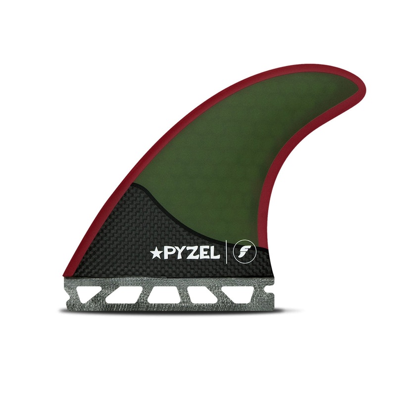 Futures - THRUSTER - Pyzel Honeycomb/Carbon Green/Red Medium