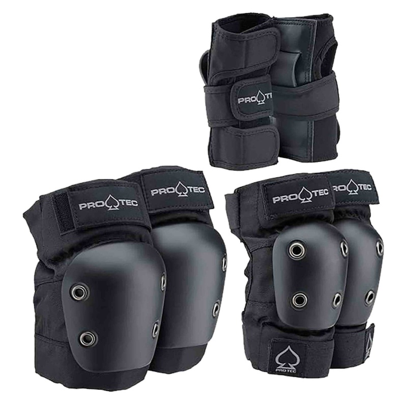 Protective Gear (Skate) - Pro-Tec Adult 3-pk Pad Set Black
