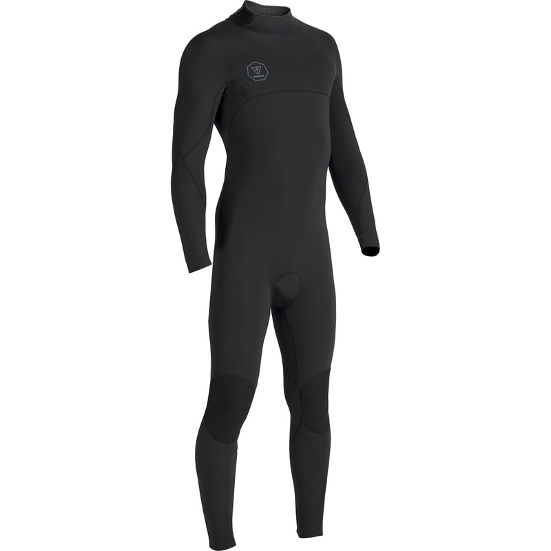 3/2 Mens Vissla SEVEN SEAS FULL Back Zip - Black (BLK)