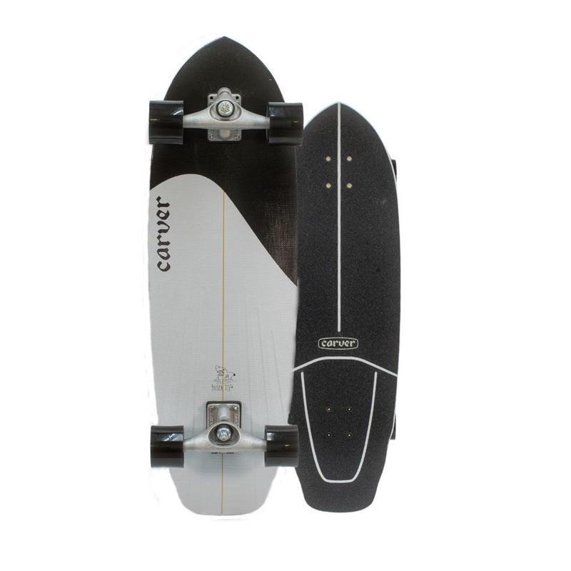 Carver - 32.5 Black Tip Surfskate Complete CX (V4)
