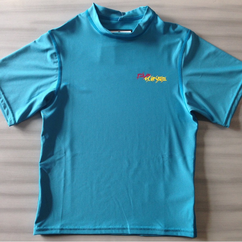 Dakine Youth Rashies: Kids Heavy Duty S/S (loose) Neon Blue