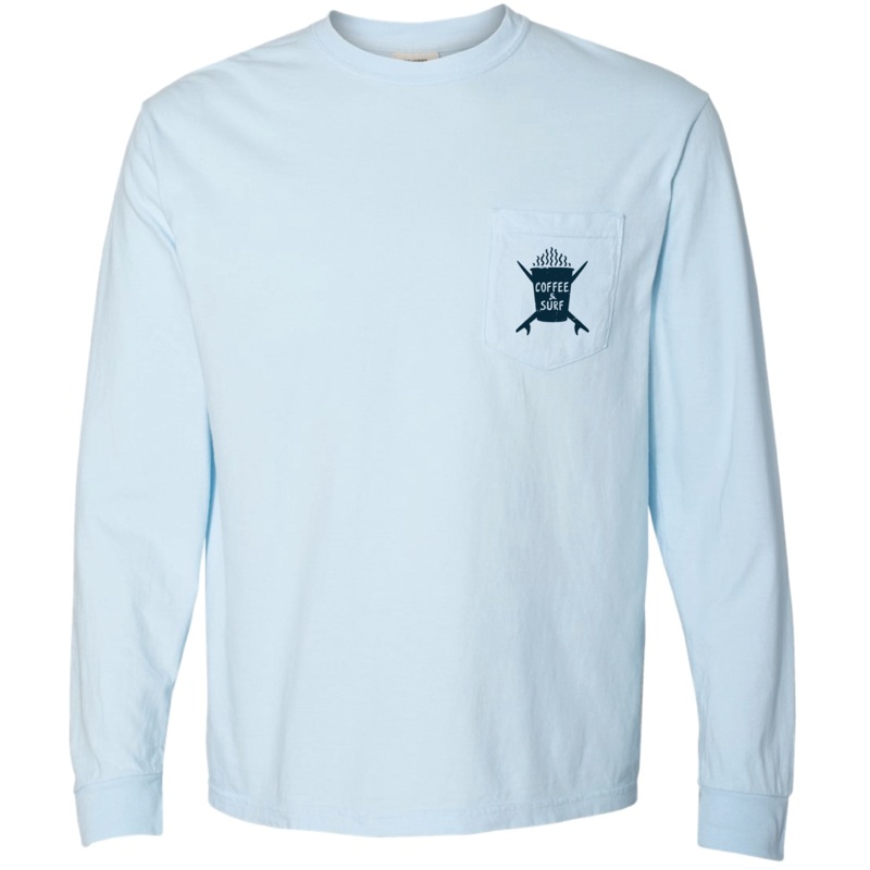 Poseidon Coffee and Surf Long Sleeve - Light Blue