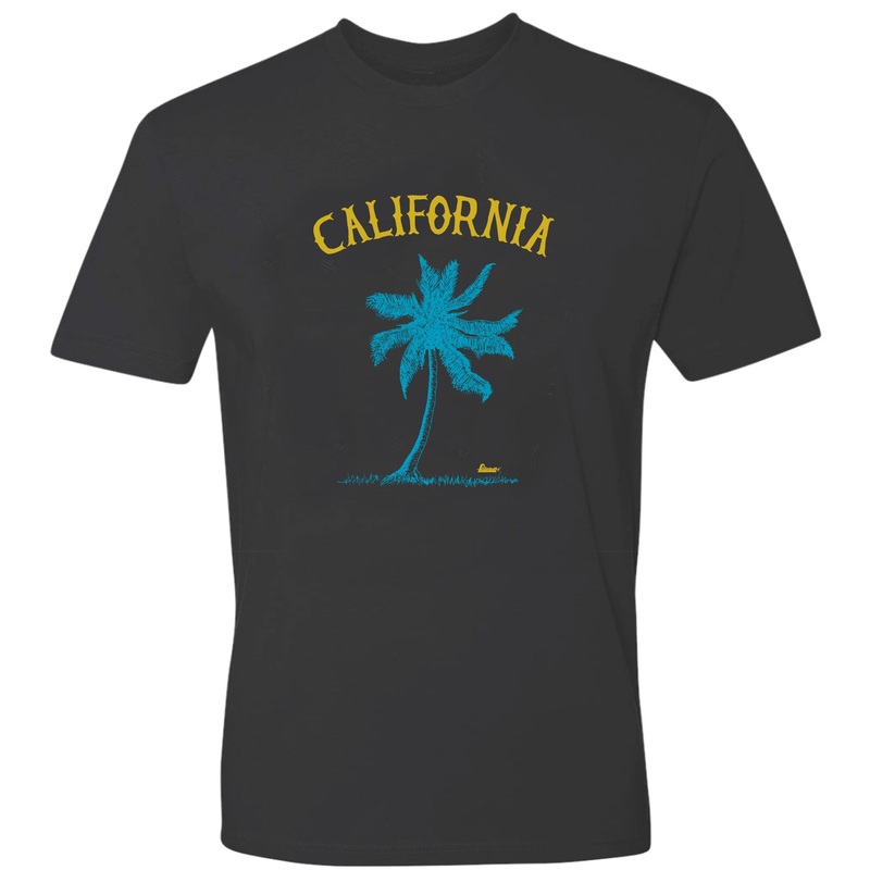 Poseidon California Palm Traditional Tee - Dark Grey