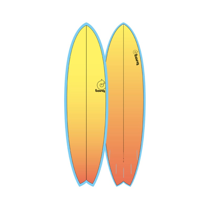Torq TET Mod Fish Yellow/Orange Fade Surfboard