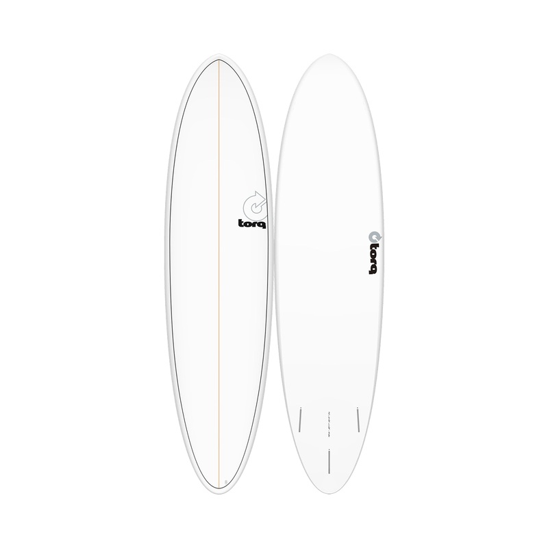 Torq TET Mod Fun White Deck Pinline Surfboard