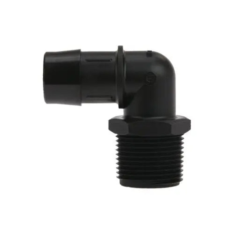 1" NPT Thread to 1" hose barb Elbow - Intake Connector