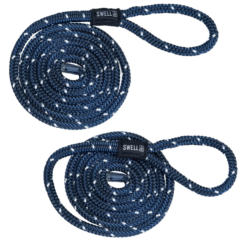 SWELL Wakesurf - Double Braided Fender Line 6 ft. 3/8 in. - 2-Pack