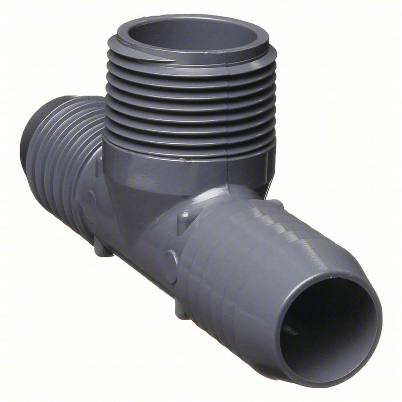 Inline T Adapter - Male 1" hose to 3/4" NPT
