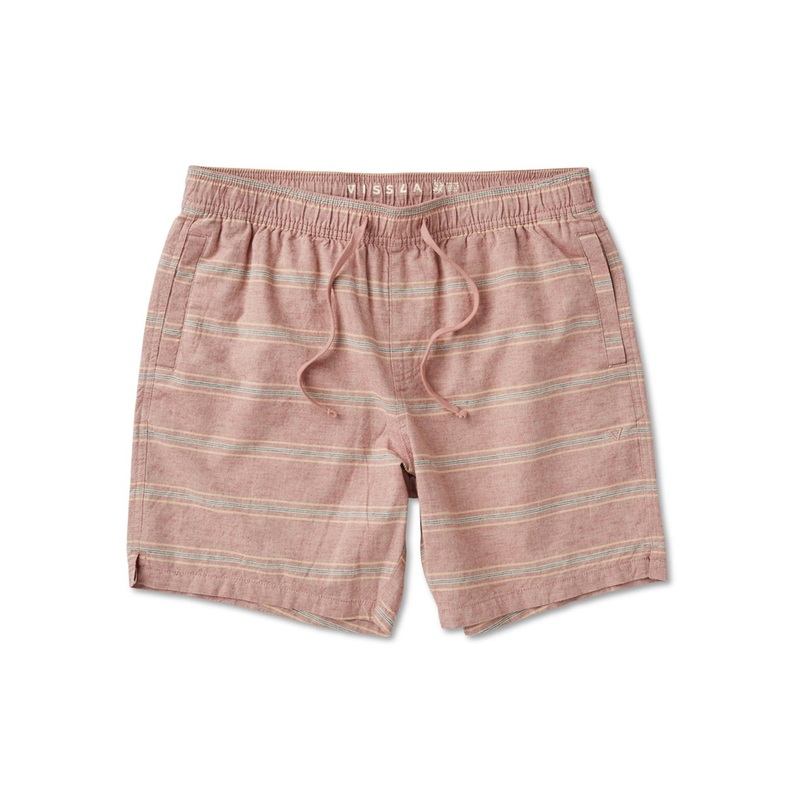 J. Linen Stripe Elastic Eco 18" Walkshort