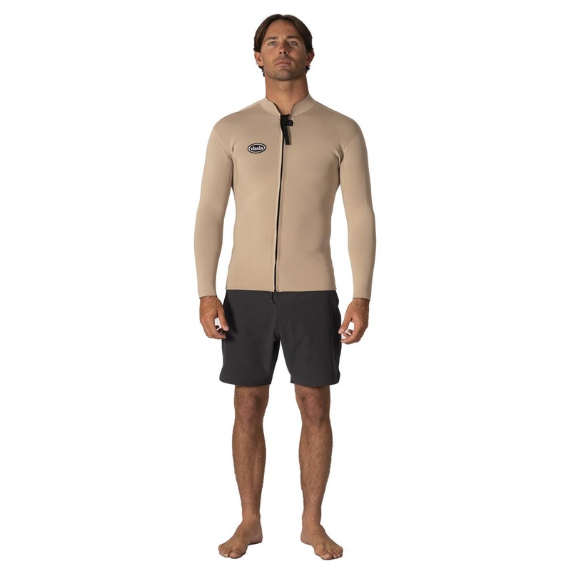 Solid Sets 2Mm Front Zip Jacket
