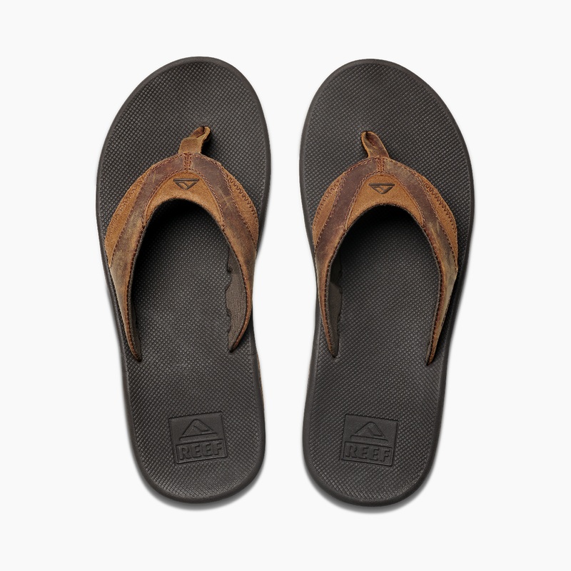 Men'S Reef Leather Fanning Sandal