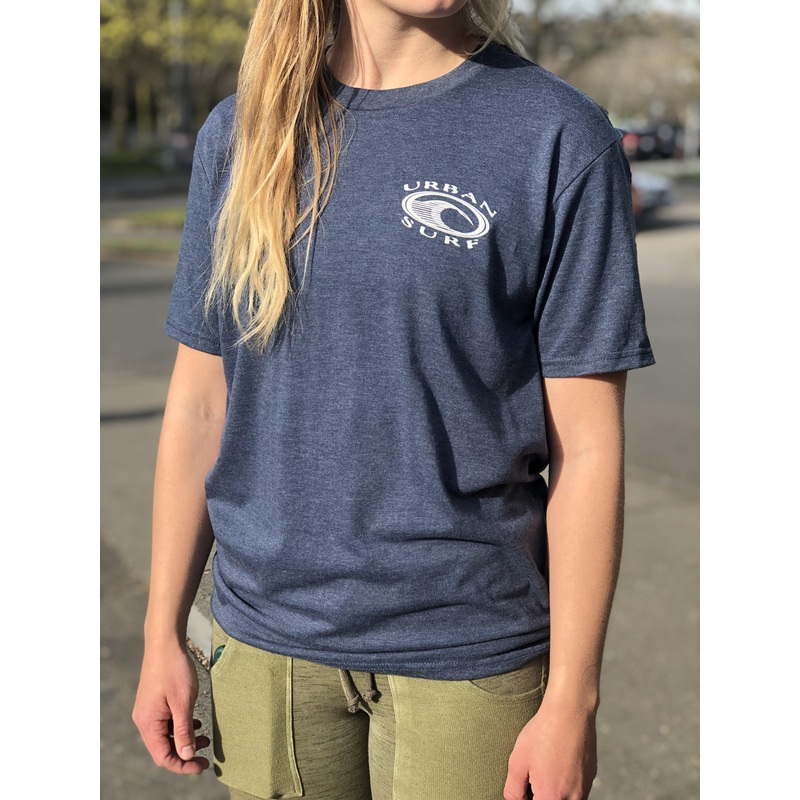 Men & Women'S Retro Logo Tee - Navy Frost