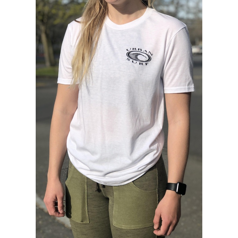 Men & Women'S Retro Logo Tee - White